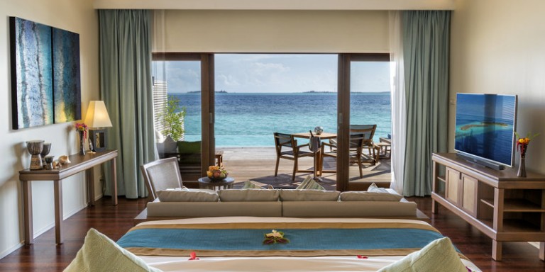 Hurawalhi Island & Spa, Ocean Pool Villa Blick auf den Ozean